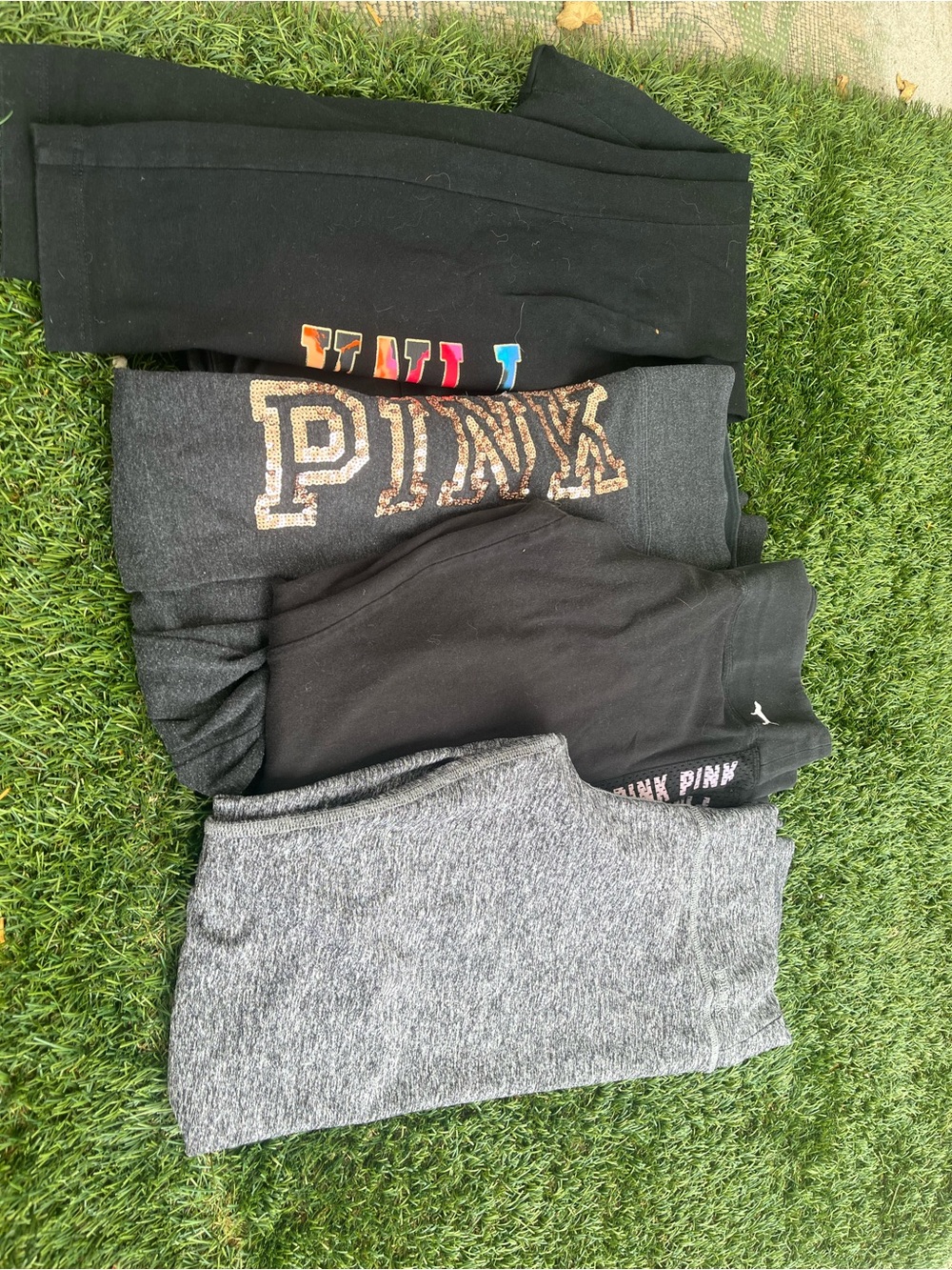 PINK Victoria's Secret Black Yoga Pullover